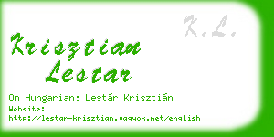 krisztian lestar business card