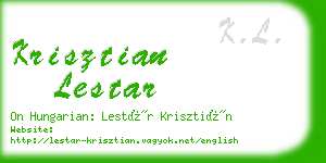 krisztian lestar business card